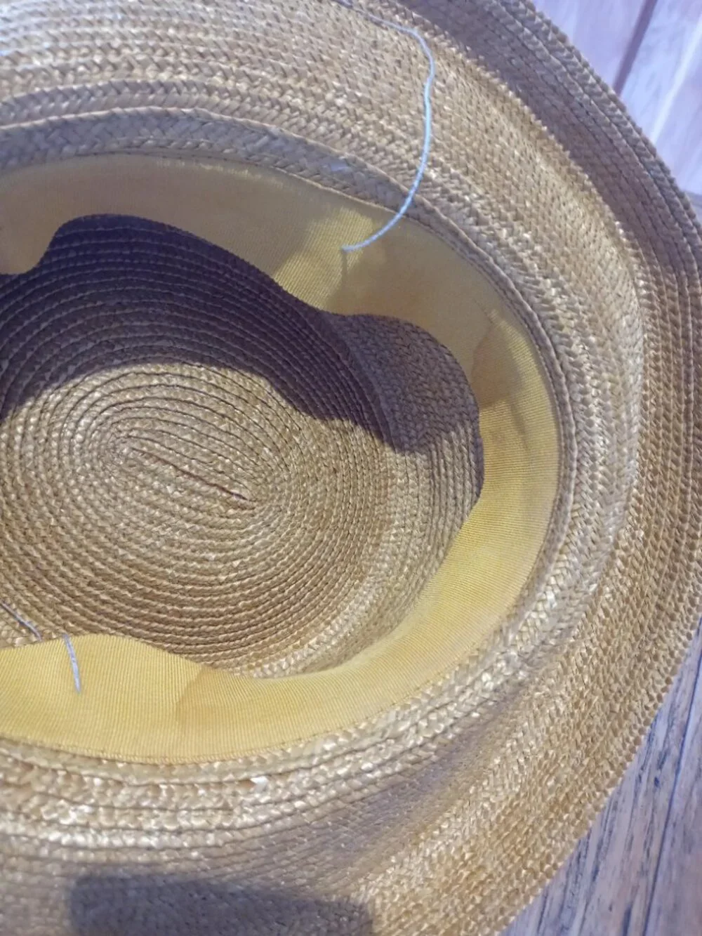 (flawed) ERIC JAVITS raffia sun hat vintage (OS) - Picture 4 of 13
